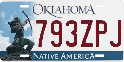 OK license plate 793ZPJ