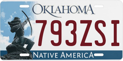 OK license plate 793ZSI