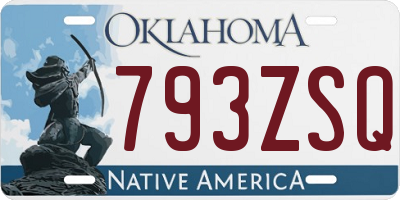 OK license plate 793ZSQ