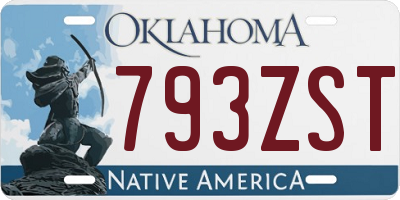 OK license plate 793ZST