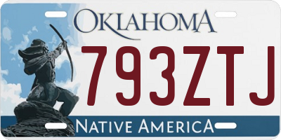 OK license plate 793ZTJ