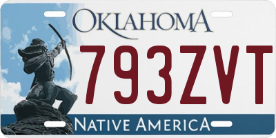 OK license plate 793ZVT