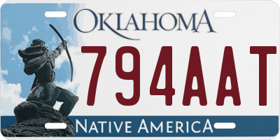 OK license plate 794AAT