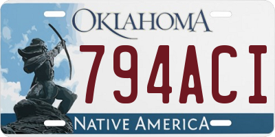 OK license plate 794ACI