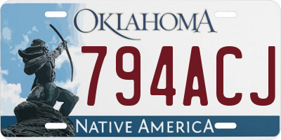 OK license plate 794ACJ