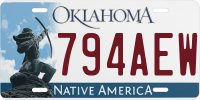 OK license plate 794AEW