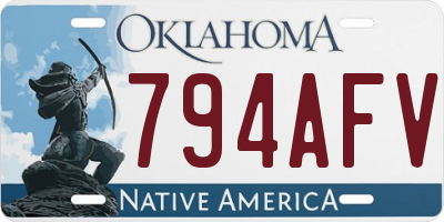 OK license plate 794AFV