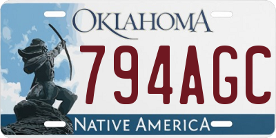 OK license plate 794AGC