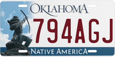 OK license plate 794AGJ