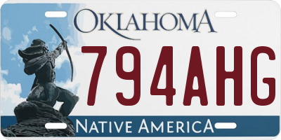 OK license plate 794AHG