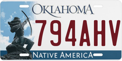 OK license plate 794AHV