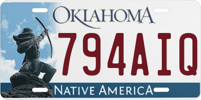 OK license plate 794AIQ