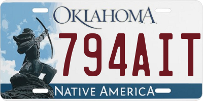 OK license plate 794AIT