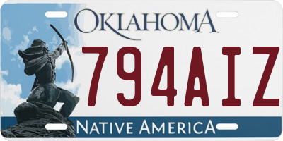 OK license plate 794AIZ