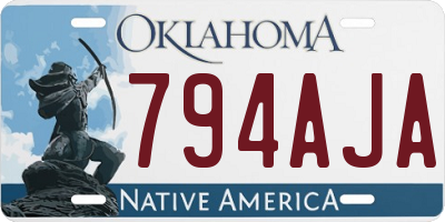 OK license plate 794AJA