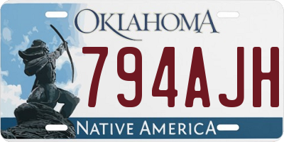 OK license plate 794AJH