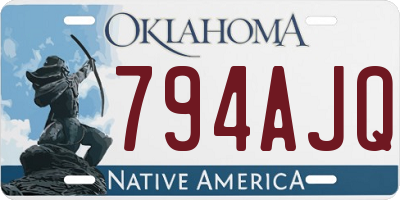 OK license plate 794AJQ