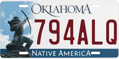 OK license plate 794ALQ
