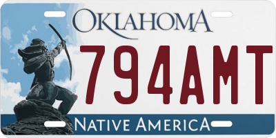 OK license plate 794AMT