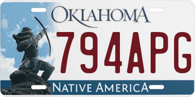 OK license plate 794APG