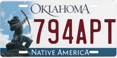 OK license plate 794APT