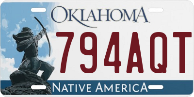 OK license plate 794AQT
