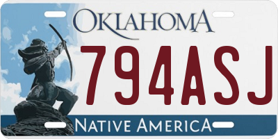 OK license plate 794ASJ