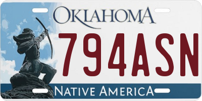 OK license plate 794ASN
