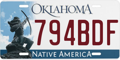 OK license plate 794BDF