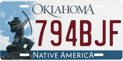 OK license plate 794BJF