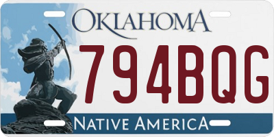 OK license plate 794BQG