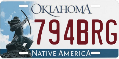 OK license plate 794BRG