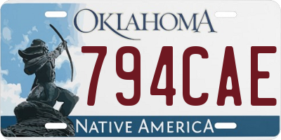 OK license plate 794CAE