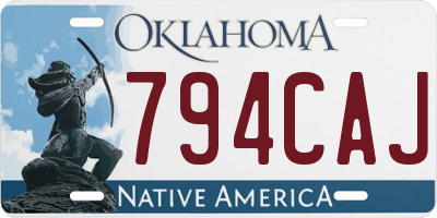 OK license plate 794CAJ