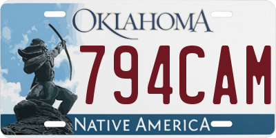 OK license plate 794CAM