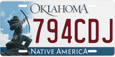 OK license plate 794CDJ