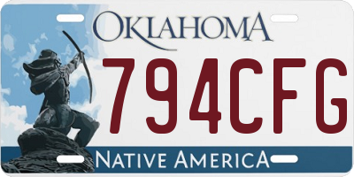 OK license plate 794CFG