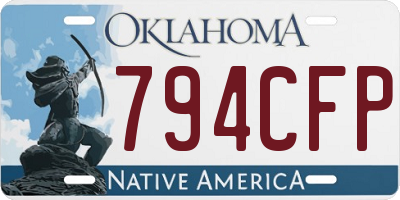 OK license plate 794CFP