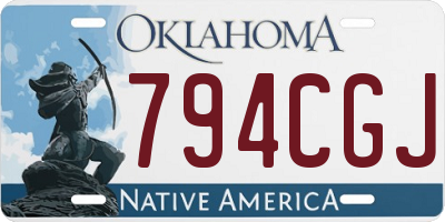 OK license plate 794CGJ