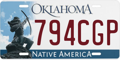 OK license plate 794CGP