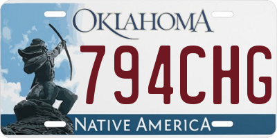 OK license plate 794CHG