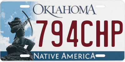 OK license plate 794CHP
