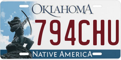 OK license plate 794CHU
