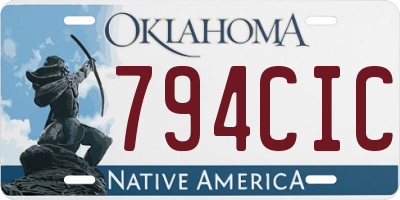 OK license plate 794CIC
