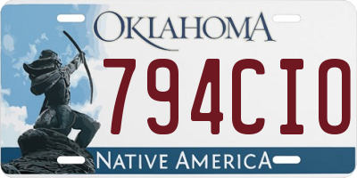 OK license plate 794CIO