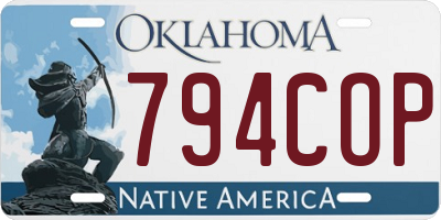 OK license plate 794COP