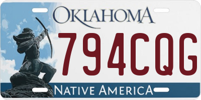 OK license plate 794CQG