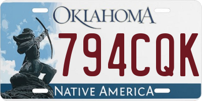 OK license plate 794CQK