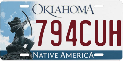 OK license plate 794CUH