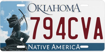 OK license plate 794CVA